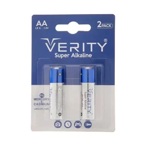 باتری قلمی مدل VERITY LR6-S Super Alkaline بسته دو عددی