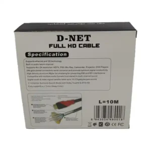 کابل HDMI دی نت 10 متر مدل D-NET HDMI 4K-V1.4 10m