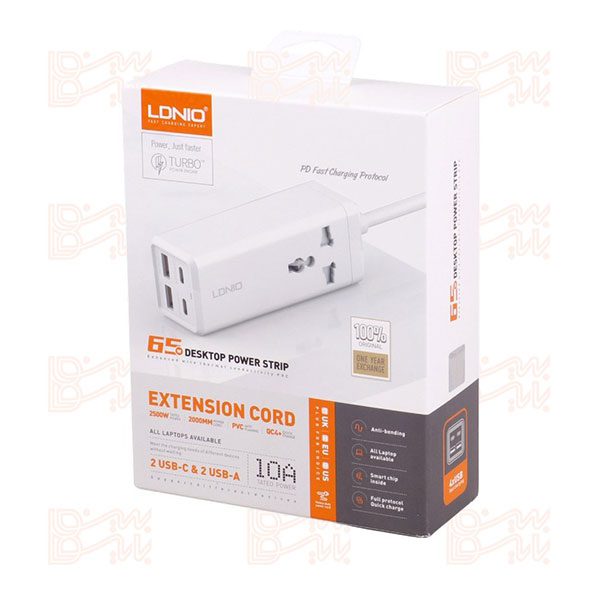 چندراهی برق و 4 پورت مدل LDNIO SC1418