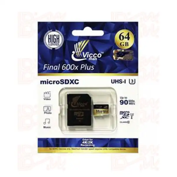 رم میکرو + خشاب مدل VICCO MAN FINAL 600X 64G