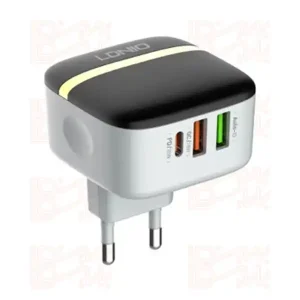 شارژر سه پورت فست شارژ مدل LDNIO A3513Q 3A QC3.0 PD 32W