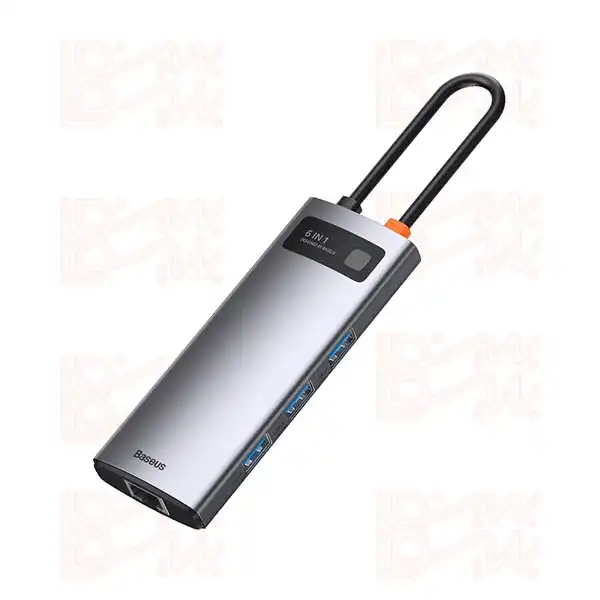 TYPE-C BASEUS B00061802813 (2) هاب 6 پورت مدل TYPE-C BASEUS B00061802813