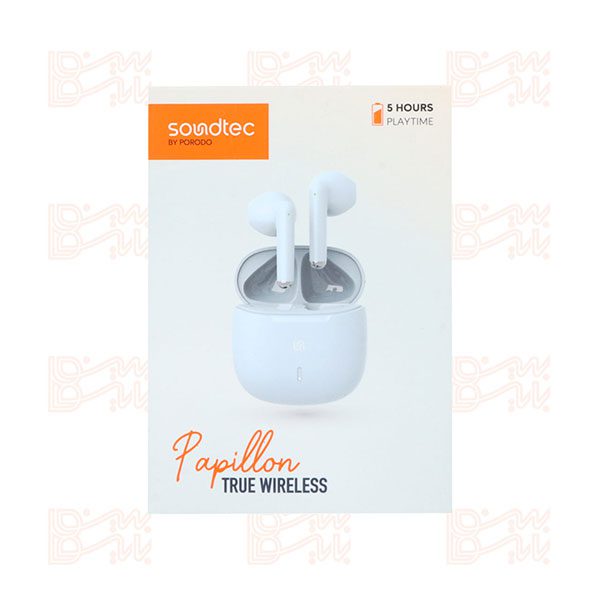هندزفری بلوتوثی دوگوش مدل PORODO SOUNDTEC PAPILLON PD-STF06-BU