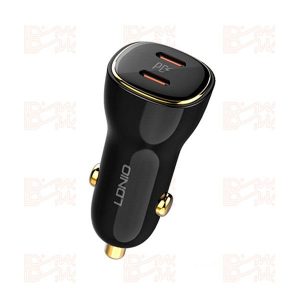 شارژر فندکی فست و PD دو پورت LDNIO C104 60W