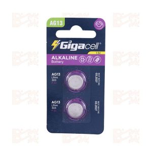 باتری سکه ای پک 2 عددی GIGACELL LR44 AG13