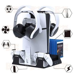 پایه شارژ و فن خنک کننده مدل GREEN LION PS 5 GPX380 GNPS5CSTDWH