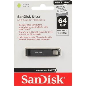 فلش مدل SANDISK ULTRA TYPE-C USB 3.1 GEN1 64G
