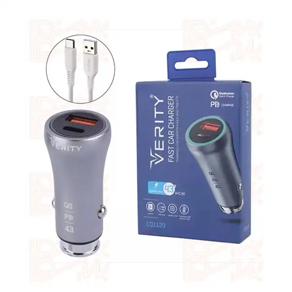 شارژر فندکی فست مدل VERITY CQ1120 43W