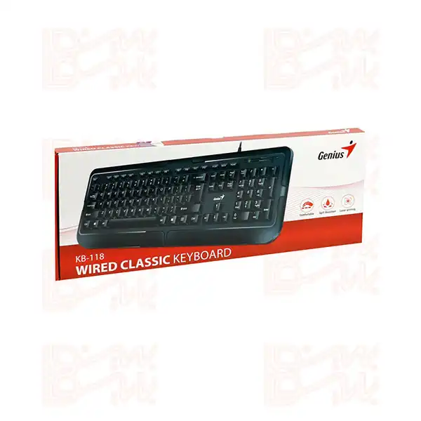 کیبورد با سیم مدل GENIUS KB-118
