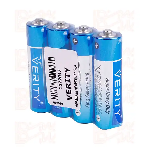 VERITY SUPER HEAVY DUTY R6P 1.5V AA (2) باتری قلمی شرینک VERITY SUPER HEAVY DUTY R6P 1.5V AA