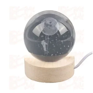 گوی چراغ دار زیر چوبی 6CM کد 2 CRYSTAL BALL