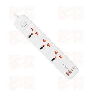 چندراهی برق و 4 پورت GREEN LION GNGS300PSWH