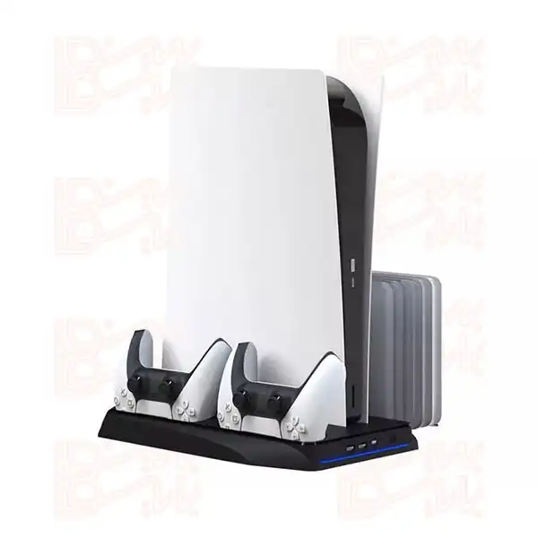 استند شارژ و فن خنک کننده مدل PORODO PS 5 PDX114-WH