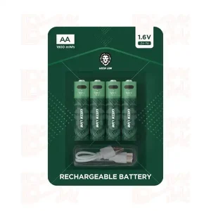 باتری قلمی شارژی پک 4 عددی GREEN LION GNRGBAA 1800mWh