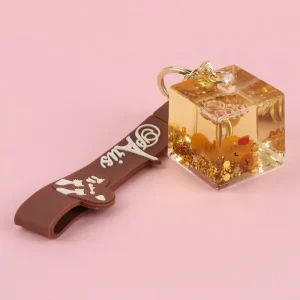 آویز جاکلیدی آکواریومی طرح موش خرمایی