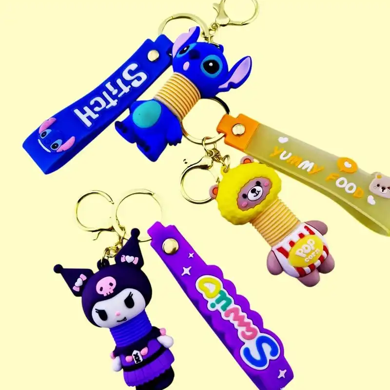 آویز جاکلیدی سیلیکونی گلد فنری آویز جاکلیدی سیلیکونی گلد فنری