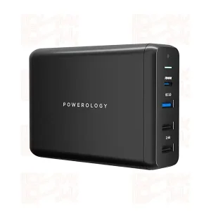 شارژر چهار پورت فست PD POWEROLOGY PWCUQC001 75W