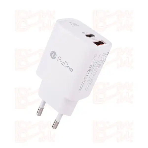 PD PROONE PWC555 20W شارژر دو پورت فست PD PROONE PWC555 20W