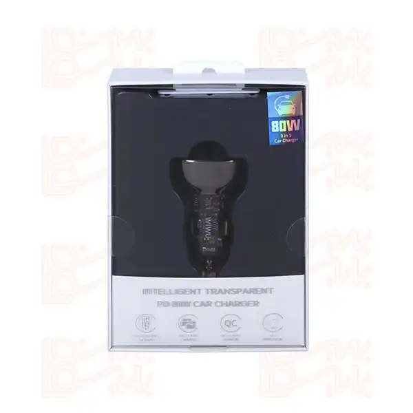 شارژر فندکی سه پورت فست PD WIWU PC700 80W