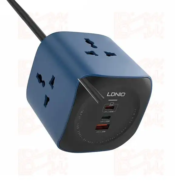 چند راهی سه خانه تک پورت USB و دو پورت TYPE-C LDNIO UNIVERSAL OUTLET SC3319 2M