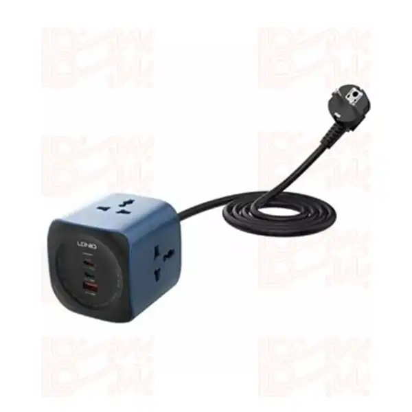 TYPE-C LDNIO UNIVERSAL OUTLET SC3319 2M چند راهی سه خانه تک پورت USB و دو پورت TYPE-C LDNIO UNIVERSAL OUTLET SC3319 2M