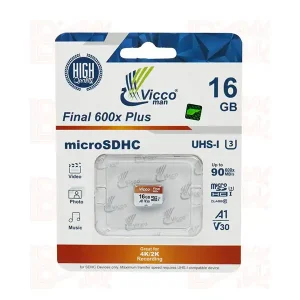 رم میکرو VICCO MAN FINAL 600X PLUS U3 A1 V30 C10 16G