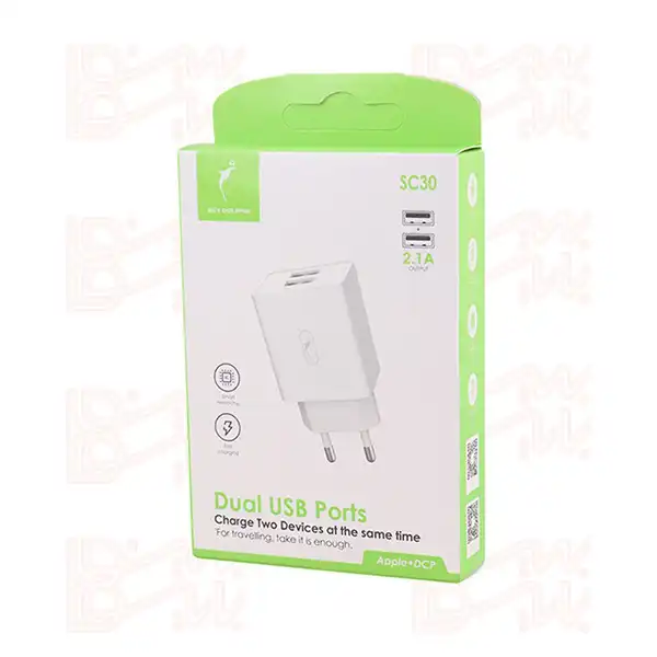 SKY DOLPHIN SC30 2.1A 10.5W شارژر دو پورت SKY DOLPHIN SC30 2.1A 10.5W