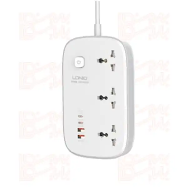 TYPE-C LDNIO UNIVERSAL SC3416 2M چندراهی سه خانه دو پورت USB و دو پورت TYPE-C LDNIO UNIVERSAL SC3416 2M
