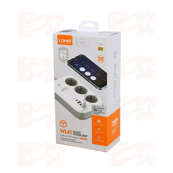 LDNIO SEW3452 (2) چندراهی برق سه خانه و 4 پورت LDNIO SEW3452